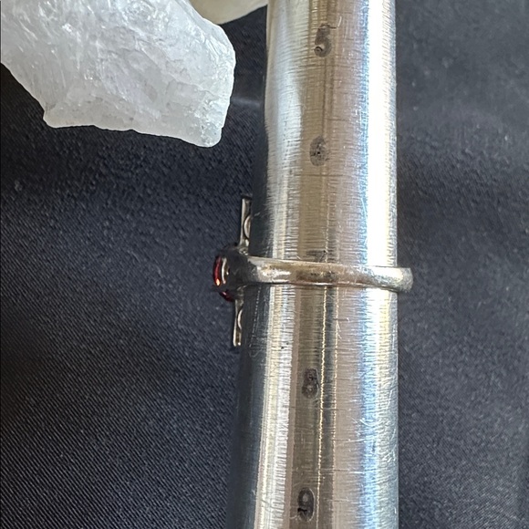 Citrine & garnet EUC ring. Emerald & fancy cut genuine gemstones in 925 sterling - Picture 6 of 8